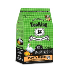 Zooring Puppy & Junior Утка и рис с тыквой, с глюкозамином и хондроитином 10 кг