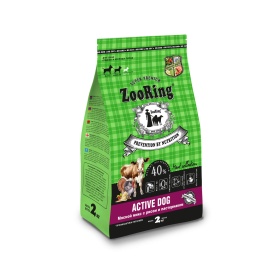 Zooring Active Dog Мясной Микс с рисом и пастернаком 2 кг