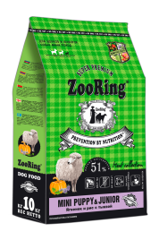 Zooring Mini Puppy&Junior Ягненок и рис с тыквой 10 кг